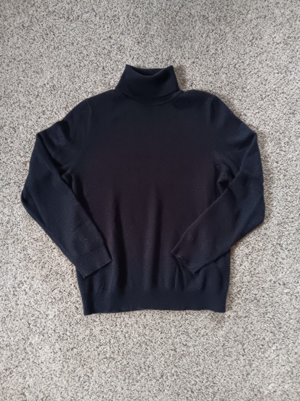 Charter Club Luxury Cashmere Black Turtleneck Sweater Womens Large Old Money